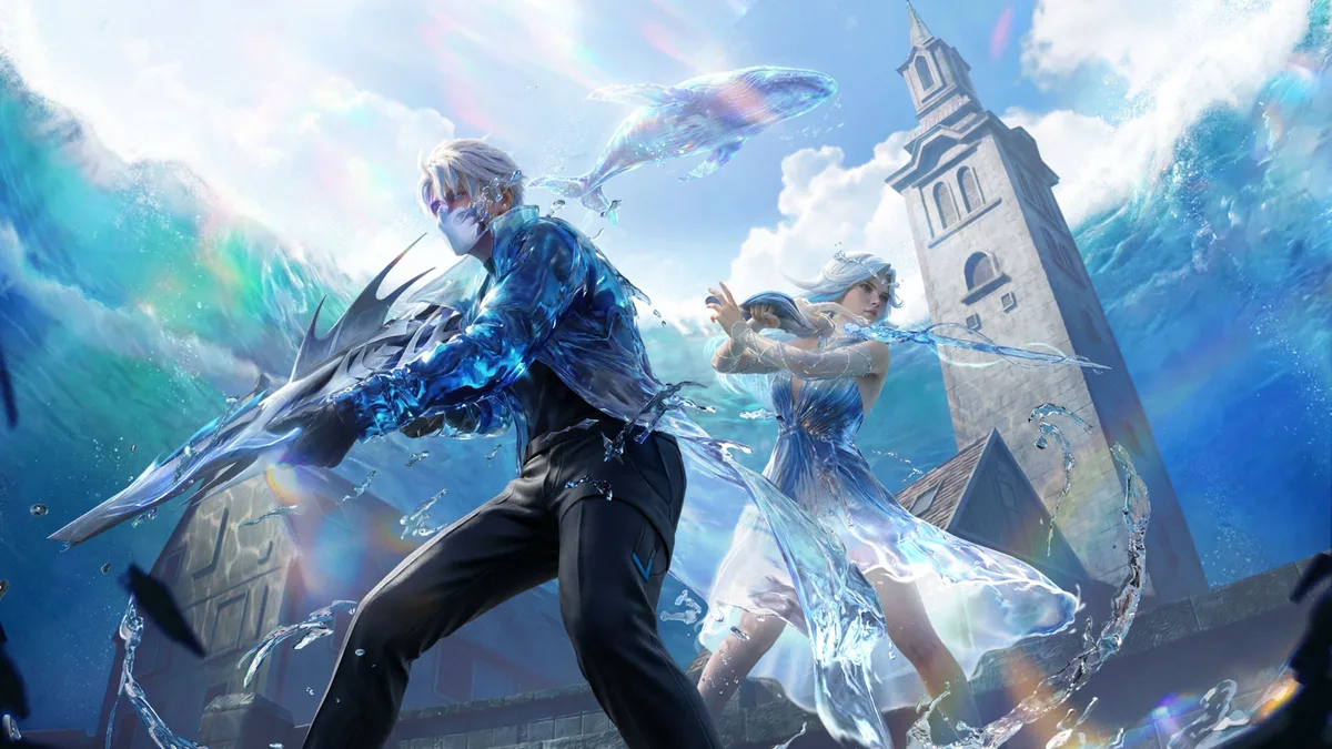 Ảnh quảng bá chính thức Free Fire với nhân vật và bối cảnh battle royale.