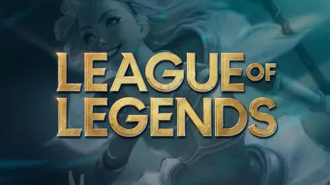 Ảnh quảng bá chính thức Liên Minh Huyền Thoại với chủ đề MOBA và tướng trong game.