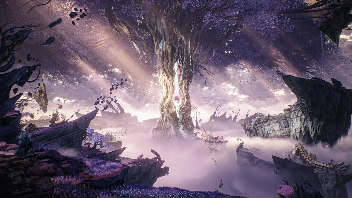 Ảnh screenshot Wuthering Waves thể hiện cảnh hành động RPG thế giới mở.